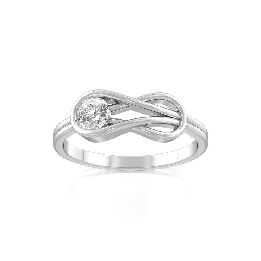 Diamond infinity Ring Made of Rose Gold | KLENOTA