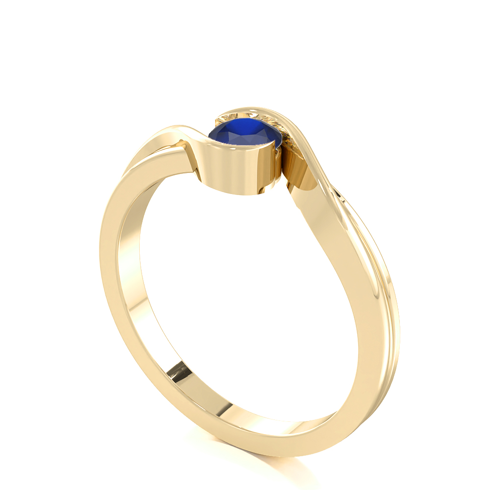 Elfin Bezel Blue Sapphire