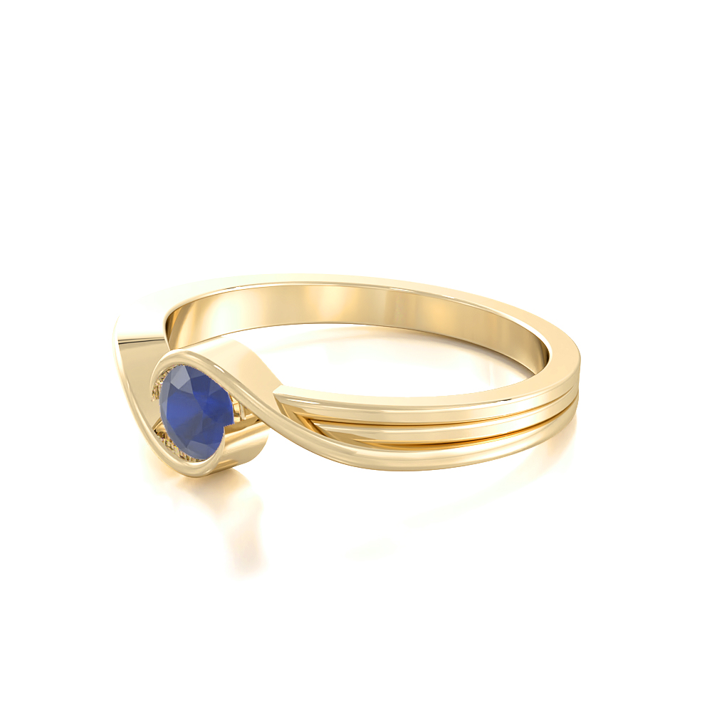 Elfin Bezel Blue Sapphire